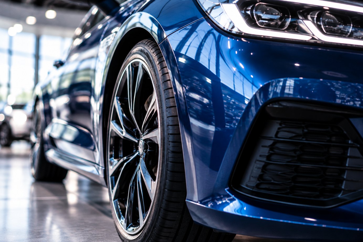 Détail de la jante d'une voiture neuve